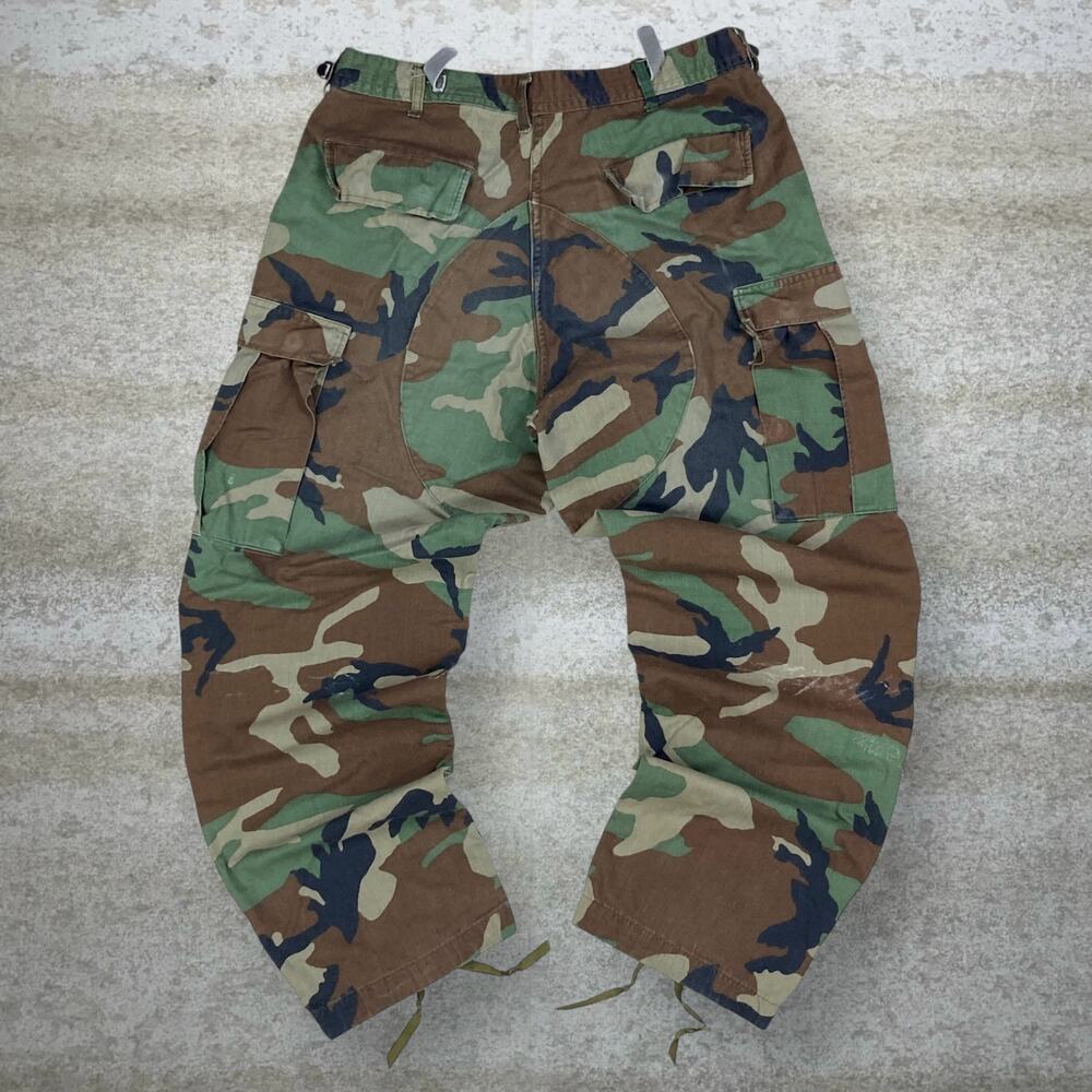Vintage 90s Military Tactical Pants 32x30 Baggy Woodland Camo Medium Regular
